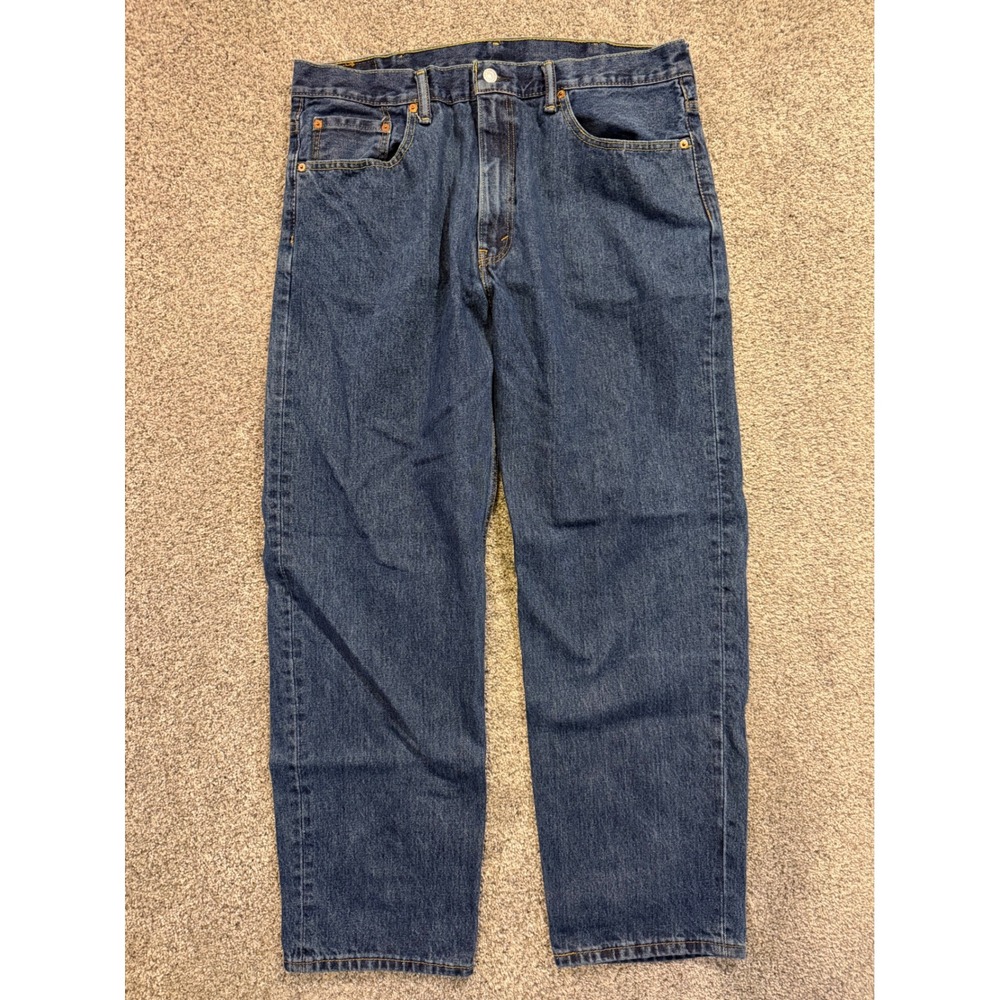 Levis 550 Jeans Mens 38x32 Blue Relaxed Fit Tapered Leg Dark Wash Denim